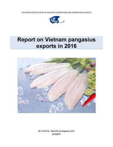 REPORT ON VIETNAM PANGASIUS EXPORTS IN 2016