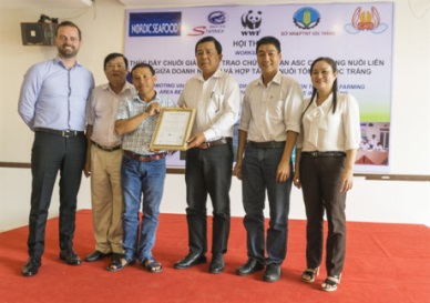 Soc Trang Hoa Nghia shrimp farming cooperative certified by ASC standard