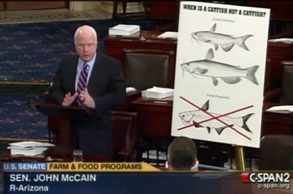 Portion of Floor Statement by Senator John McCain On 2012 Farm Bill and USDA Catfish Program