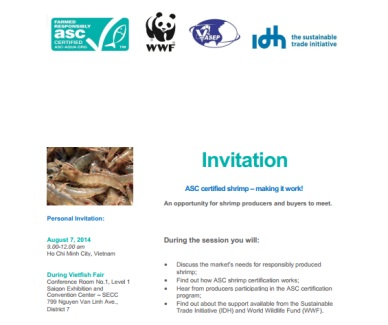 The conference “ASC certified shrimp” –  An opportunity for shrimp producers and buyers to meet. 