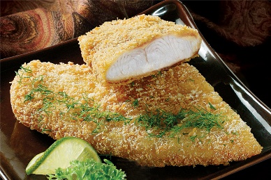 Breaded pangasius attracting visitors in Foodex Japan 2013