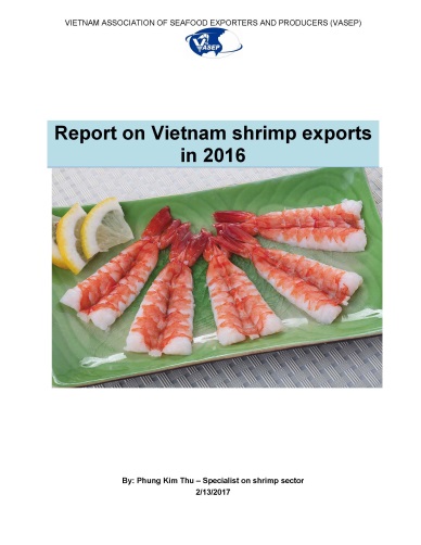 REPORT ON VIETNAM SHRIMP EXPORTS IN 2016